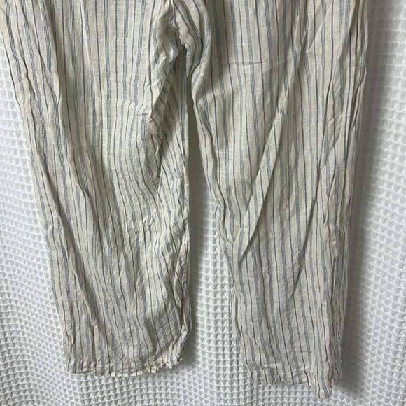 CP SHADES Riley Linen Blue Striped Loose Drawstring Pants Women’s XL - Picture 7 of 11